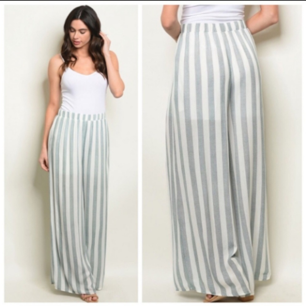 SUMMER SAGE STRIPED PALAZZO PANTS